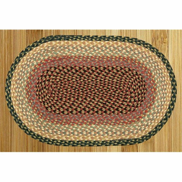 Capitol Earth Rugs Burgundy-Gray-Creme Jute Braided Rug 02-057